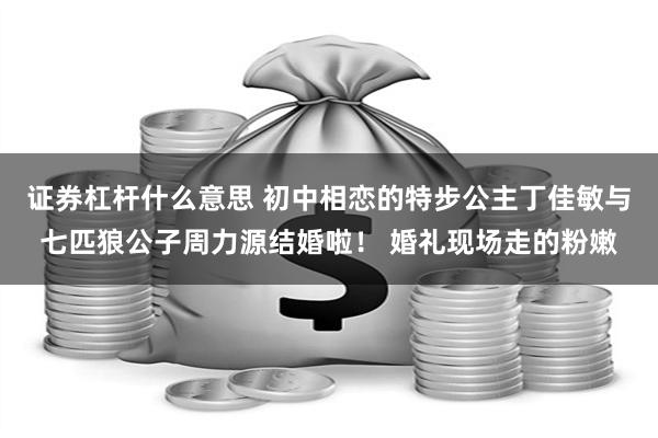 证券杠杆什么意思 初中相恋的特步公主丁佳敏与七匹狼公子周力源结婚啦！ 婚礼现场走的粉嫩