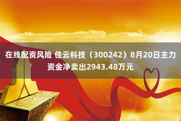 在线配资风险 佳云科技（300242）8月20日主力资金净卖出2943.48万元