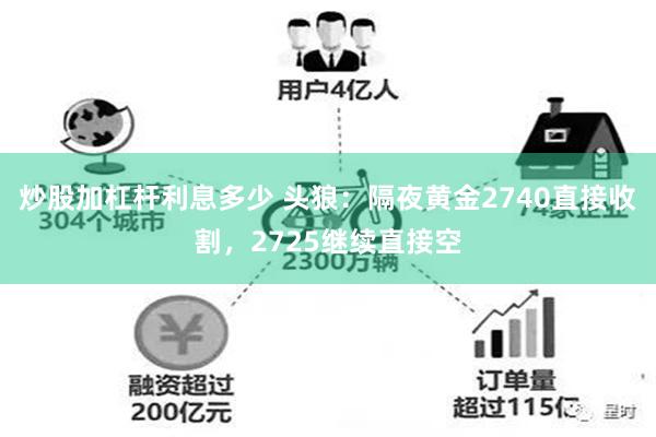 炒股加杠杆利息多少 头狼：隔夜黄金2740直接收割，2725继续直接空